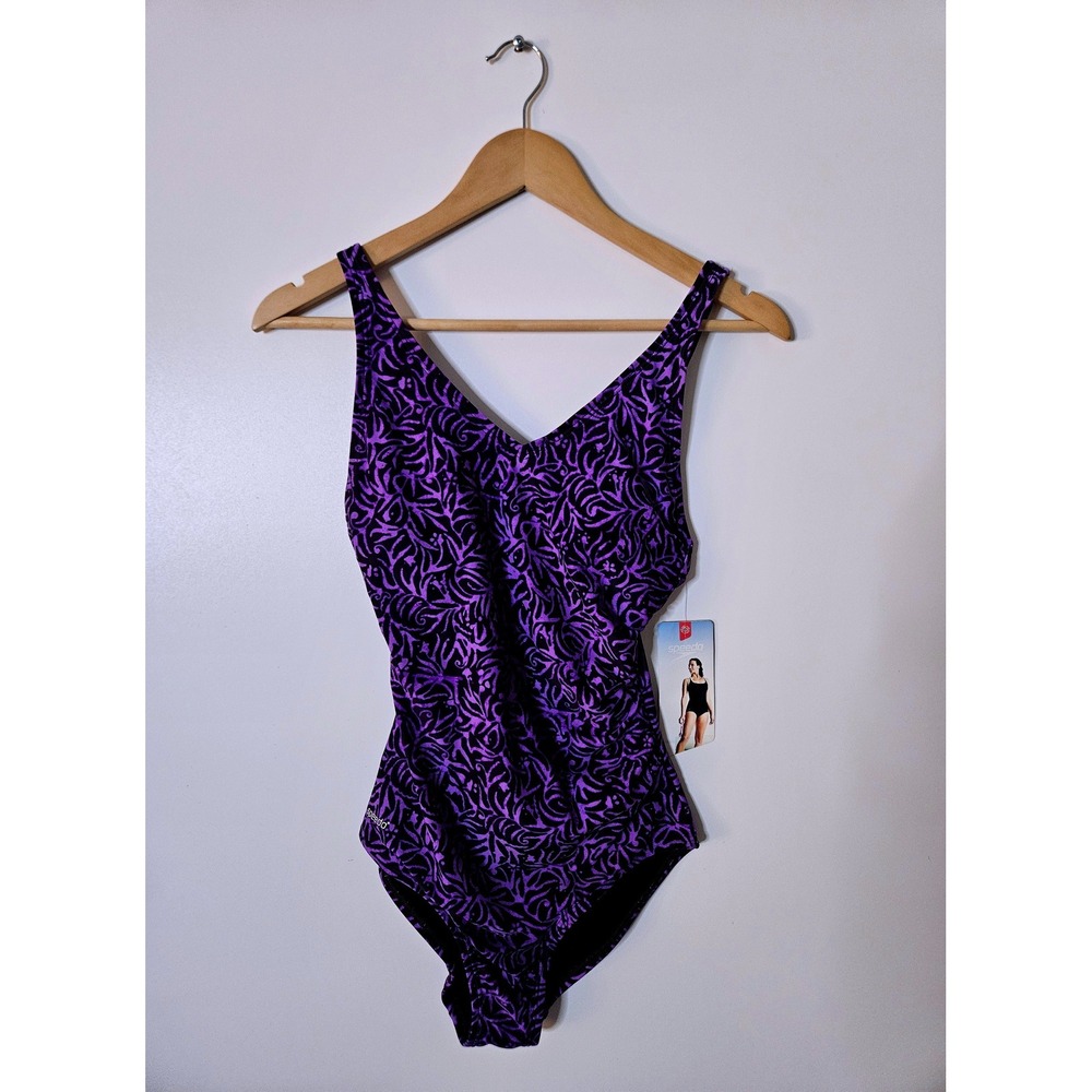 Speedo Women's One Piece Swimsuit PowerFlex‎ Eco Graphic Print NWT Size 6